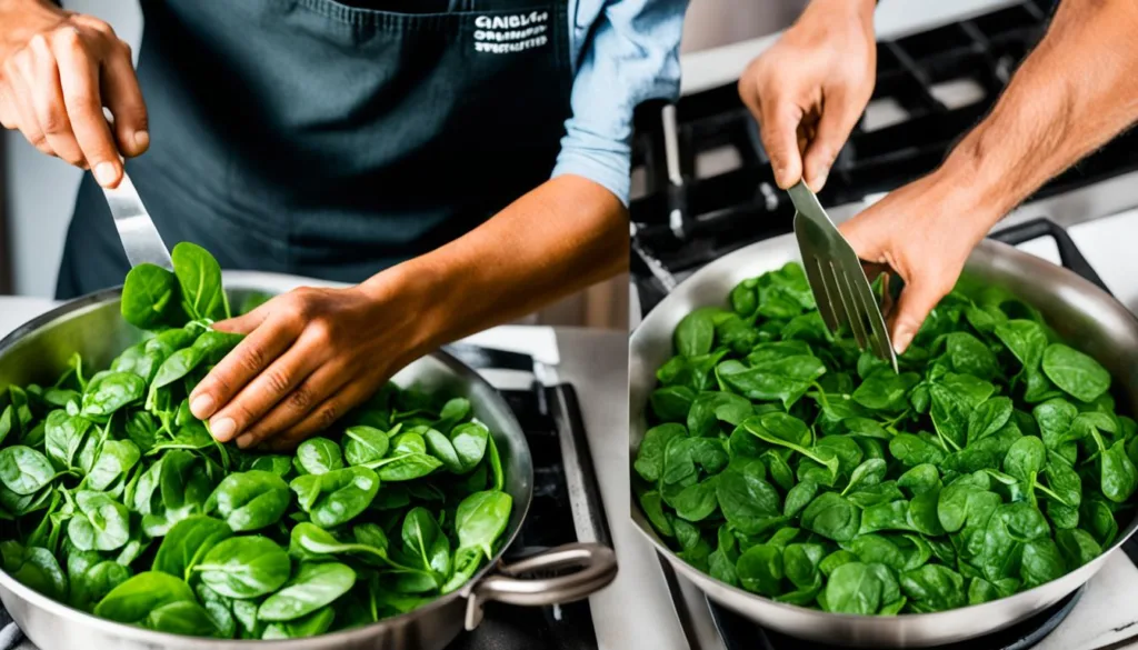 Crafting the Creamy Spinach Sauce